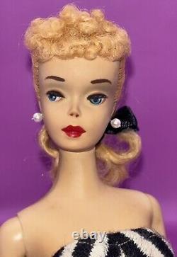 Vintage #3 ORIGINAL Blonde Ponytail Barbie Doll Brown Liner ALL ORIGINAL