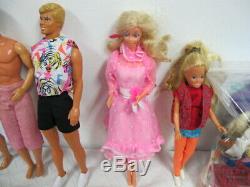 Vintage 80's Barbie Dolls (25) Lot Super Star- Rockers- Ken- Clothes- More