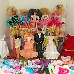 Vintage 80s Barbie Lot Clothes Dolls Dream Date Ken Peaches Cream Rocker Skipper