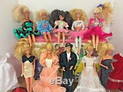 Vintage 80s Barbie Lot Clothes Dolls Dream Date Ken Peaches Cream Rocker Skipper