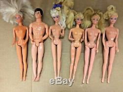 Vintage 80s Barbie Lot Clothes Dolls Dream Date Ken Peaches Cream Rocker Skipper