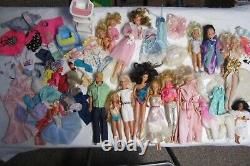 Vintage 80s Barbie and Doll Lot, Heart Family, Jem, Lovelylocks Clothes and More