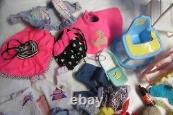 Vintage 80s Barbie and Doll Lot, Heart Family, Jem, Lovelylocks Clothes and More