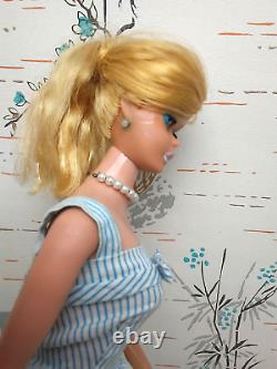 Vintage 850 Platinum White Swirl Ponytail Barbie Doll in 933 Movie Date C30