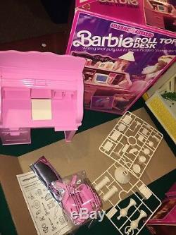 Vintage A-Frame Barbie Dream House With Dolls, Furniture, And A Lot More ++