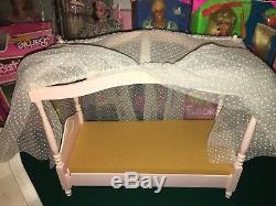 Vintage A-Frame Barbie Dream House With Dolls, Furniture, And A Lot More ++