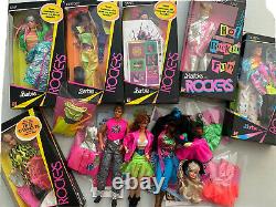 Vintage BARBIE AND THE ROCKERS Lot PLUS Extra DANCE CLUB Dolls & Fashions NICE