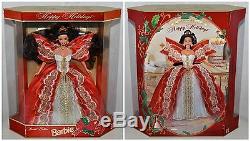 Vintage BARBIE Lot 9 Holiday Doll Collection in Boxes 90 93 94 95 96 97 98 01 02