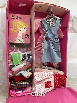 Vintage Barbie 1960-1980 Carrying Case Lot Fashion Wardrobe Accessories Booklet