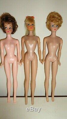 Vintage Barbie 1960 s Early Lot Japan Bubblecut Clone Clothes Shoes Acces. Case