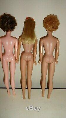 Vintage Barbie 1960 s Early Lot Japan Bubblecut Clone Clothes Shoes Acces. Case