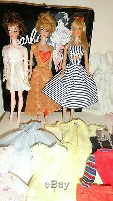 Vintage Barbie 1960 s Early Lot Japan Bubblecut Clone Clothes Shoes Acces. Case