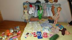 Vintage Barbie 1962 Case Dolls Clothes Shoes Acces. Clean Original Lot Wow