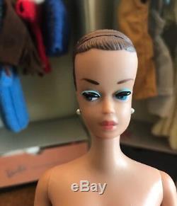 Vintage Barbie 1962 Midge Fashion Queen Doll Wigs Clothes Accessories Black Case