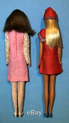 Vintage Barbie 1965 Francie Dolls, Case, Clothes, Shoes, Bend Leg, TNT Lot HTF