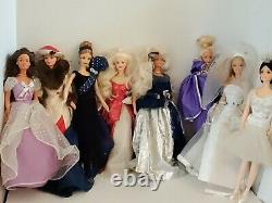Vintage Barbie 1990s Dolls Barbie Label Elegant Gowns Lot of 8 Beautiful Fashion