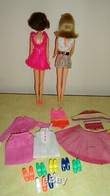 Vintage Barbie 2 Francie Dolls and Clothes Lot Sissy Suit Shoes Gorgeous Dolls