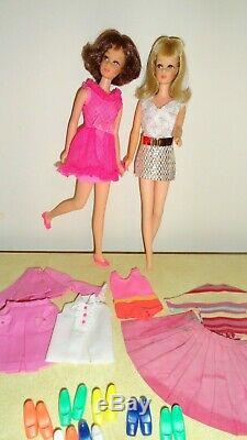 Vintage Barbie 2 Francie Dolls and Clothes Lot Sissy Suit Shoes Gorgeous Dolls