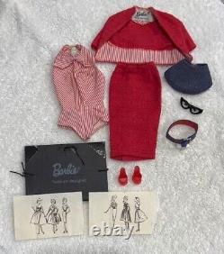 Vintage Barbie #5 doll with Ponytail case & clothes