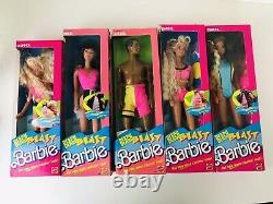 Vintage Barbie Beach Blast Lot 5 Mattel 80s Barbie Miko Steven Teresa Skipper