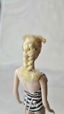 Vintage Barbie Blonde #5 Ponytail Doll w Box & Factory Braid MINT