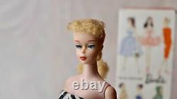 Vintage Barbie Blonde #5 Ponytail Doll w Box & Factory Braid MINT