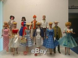 Vintage Barbie Collection 36 Dolls, Clothing, Accessories Excellent to Near Mint