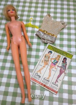 Vintage Barbie Doll 1180 TNT Platinum Blonde Casey Earring Swimsuit EUC MOD C60