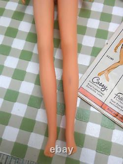 Vintage Barbie Doll 1180 TNT Platinum Blonde Casey Earring Swimsuit EUC MOD C60