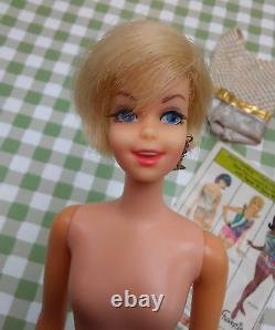 Vintage Barbie Doll 1180 TNT Platinum Blonde Casey Earring Swimsuit EUC MOD C60