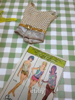 Vintage Barbie Doll 1180 TNT Platinum Blonde Casey Earring Swimsuit EUC MOD C60