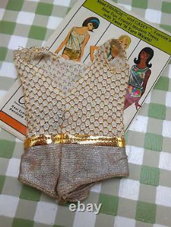 Vintage Barbie Doll 1180 TNT Platinum Blonde Casey Earring Swimsuit EUC MOD C60