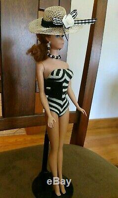 Vintage Barbie Doll #4 #5 Ponytail Bright Red Head Near Mint Free Ship