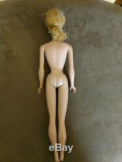Vintage Barbie Doll #4 Blonde Ponytail Body T. M. Near Mint Free Shipping
