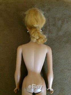 Vintage Barbie Doll #4 Blonde Ponytail Body T. M. Near Mint Free Shipping