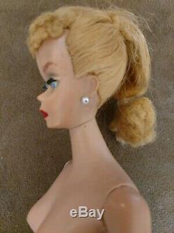 Vintage Barbie Doll #4 Blonde Ponytail Body T. M. Near Mint Free Shipping