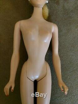 Vintage Barbie Doll #4 Blonde Ponytail Body T. M. Near Mint Free Shipping