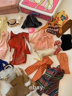 Vintage Barbie Doll Case Cases & Lot of Clothing Outfits As Is