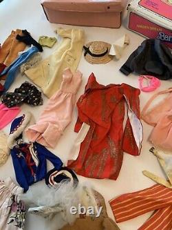 Vintage Barbie Doll Case Cases & Lot of Clothing Outfits As Is