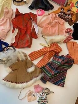 Vintage Barbie Doll Case Cases & Lot of Clothing Outfits As Is