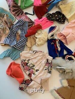 Vintage Barbie Doll Case Cases & Lot of Clothing Outfits As Is