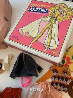 Vintage Barbie Doll Case Cases & Lot of Clothing Outfits As Is