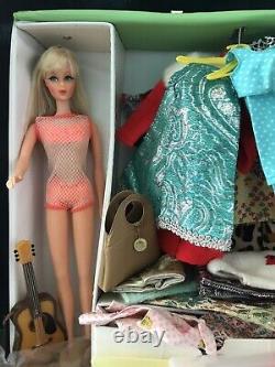 Vintage Barbie Doll Lot, TNT Doll, Clothes Shoes Accessories Travel Case Clean