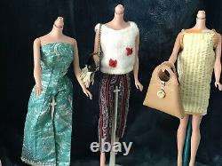 Vintage Barbie Doll Lot, TNT Doll, Clothes Shoes Accessories Travel Case Clean