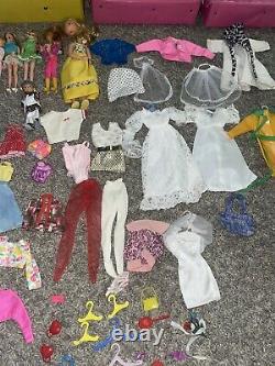 Vintage Barbie Doll lot of 1966 Dolls Rare Case Clothes Dawn Topper Dolls