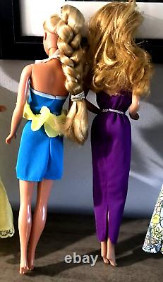 Vintage-Barbie Dolls 1970's And 1980's with Original Clothing Lot of 5
