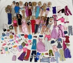 Vintage Barbie Dolls Ken Variety Eras Clothes Accessories Huge Lot Bags Dresses