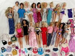 Vintage Barbie Dolls Ken Variety Eras Clothes Accessories Huge Lot Bags Dresses