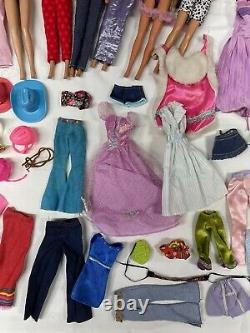 Vintage Barbie Dolls Ken Variety Eras Clothes Accessories Huge Lot Bags Dresses