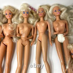 Vintage Barbie Dolls Lot Of 23 Blonde Hair Blue Eyes 70s 80s 90s Nude